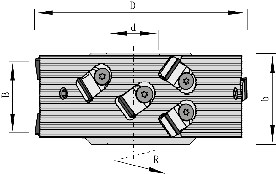 DIAMAX SmartJointer Airface 125mm Cutterhead With 43 Degree Sheer