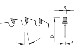 nn-System Scoring Saw Blades with Conical Flat Tooth Geometry