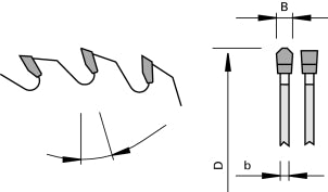 Topline Tungsten Carbide Sizing Saw Blades for Magnet Bond Boards